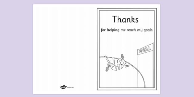 FREE! - Pole Vault Thank You Card Colouring Activity | Printable