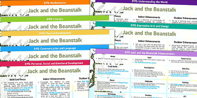 jack and the beanstalk eyfs lesson plan and enhancement ideas