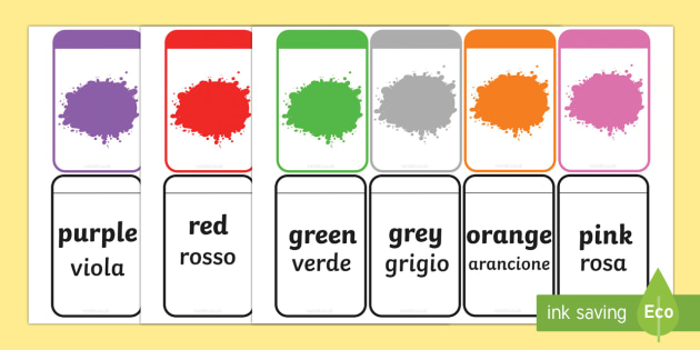 ITALIAN Colors Flashcards | ITALIANO Colori | Printable Flash Cards | Learn  Colors in Italian | Homeschool, Classroom | Learning Resource