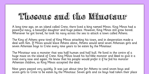 Minotaur Short Story