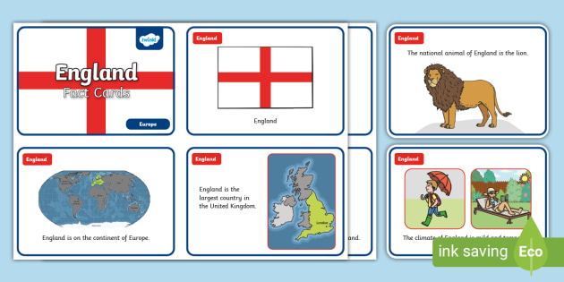England Fact Cards | Facts about England (teacher made)