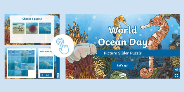 World Ocean Day Picture Slider Puzzle | Twinkl Interactive