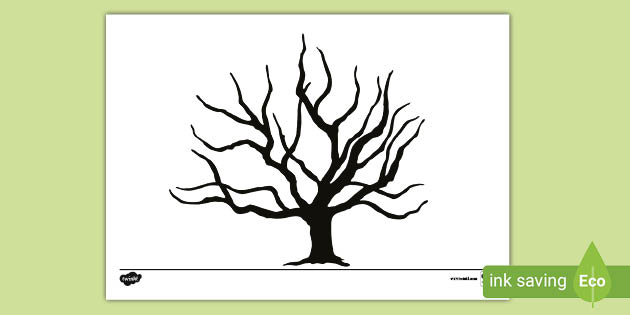 Tree Silhouette Template Cut-Outs - (teacher made) - Twinkl