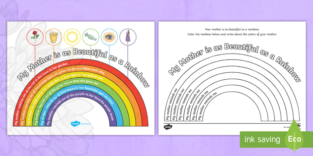 Worksheet Rainbow Colours<br/>