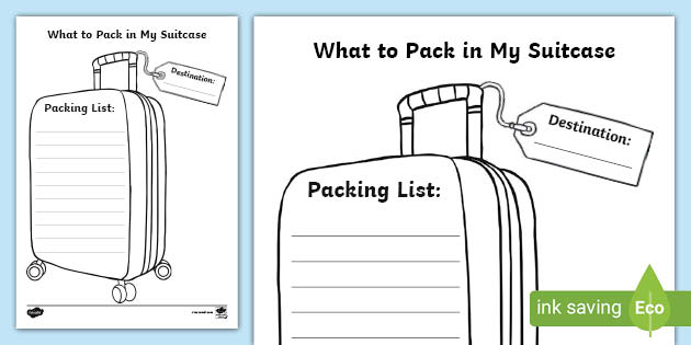 list of steps to packing a suitcase for travel