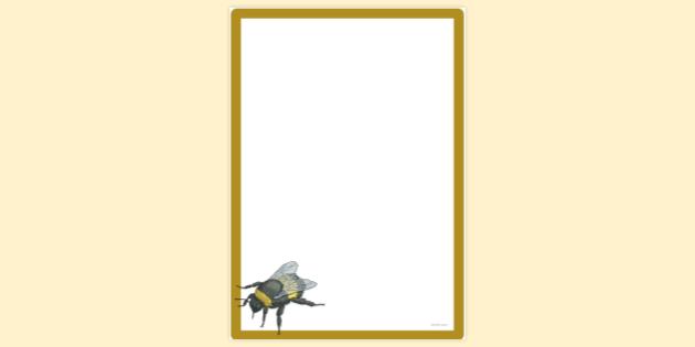 free-simple-blank-bumblebee-page-border-page-borders-twinkl