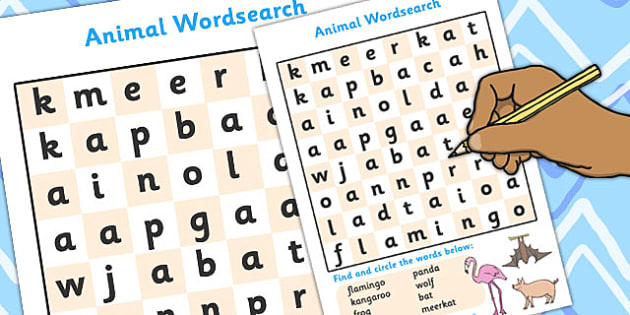 Animal Word Search - Primary Resource - KS1 - Twinkl