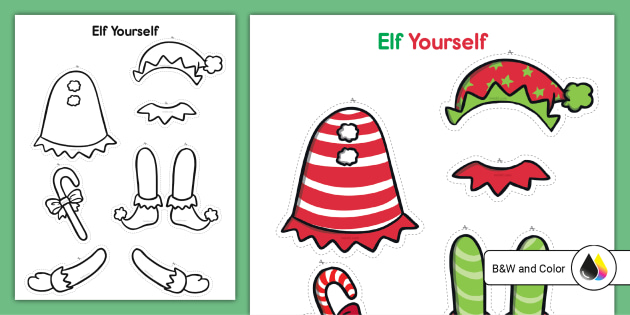 Elf Yourself Template Printable | Pre-K/K-2 Activity