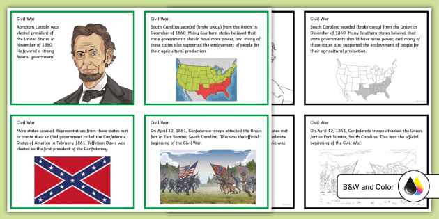 Civil War Sequencing Cards (teacher made)