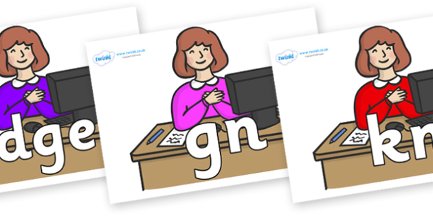 cursive silent letters on receptionists