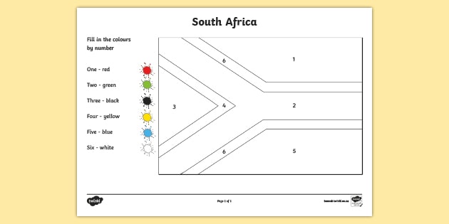 heritage day art for school south african flag