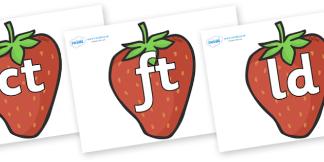 cursive final letter blends on strawberries