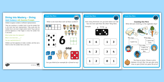 * NEW * Year 1 Diving into Mastery: Count One More Activity Cards