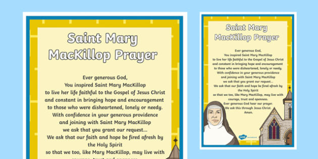 Prayer For Mary Mackillop Feast Day 