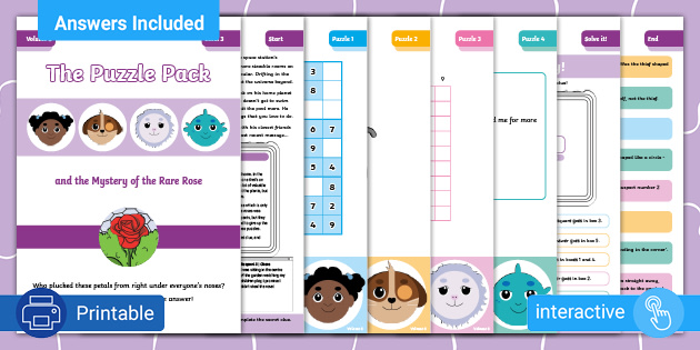 puzzle pack volume 8 kids logic puzzles twinkl l3