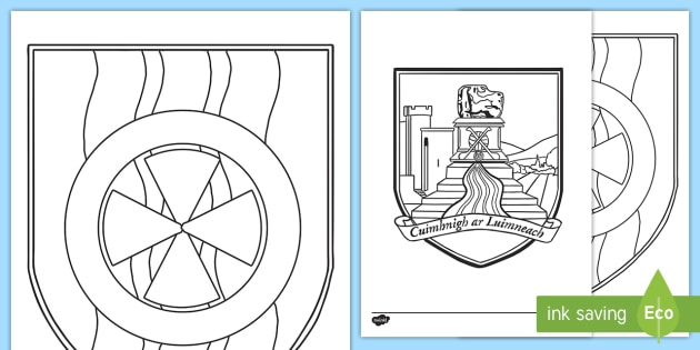 Limerick County Crest Colouring Pages Twinkl Resources