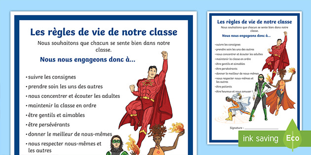 Posters Les Regles De Vie En Classe Teacher Made