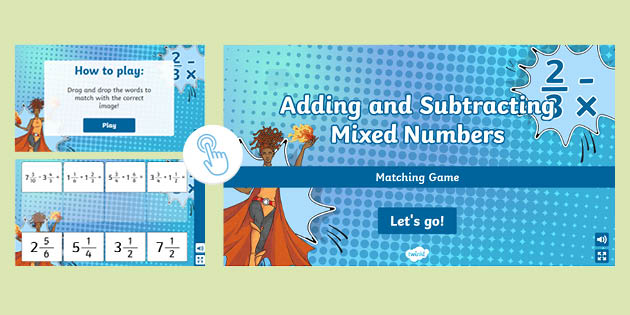 Adding Mixed Numbers Games | twinkl.com.au