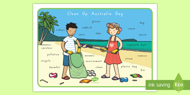 Clean Up Australia Day Word Mat (teacher Made)