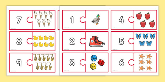 number-and-picture-matching-jigsaw-to-10-teacher-made