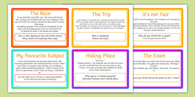 KS2 Inference Questions Challenge Cards - Primary Resource