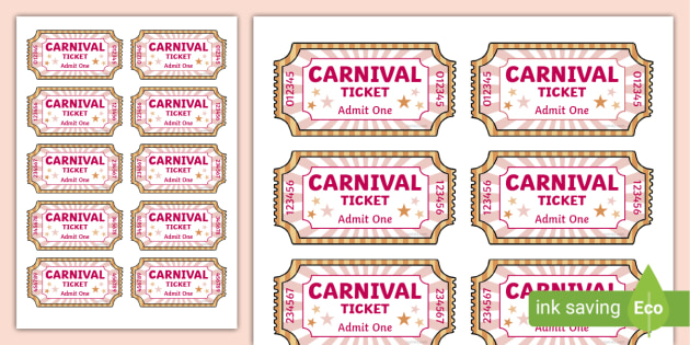 Role Play Carnival Tickets (Teacher-Made) - Twinkl