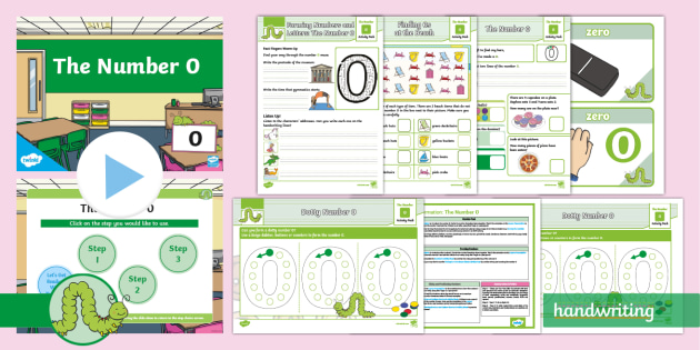 Twinkl Handwriting: Number Formation - The Number 0 Activity Pack