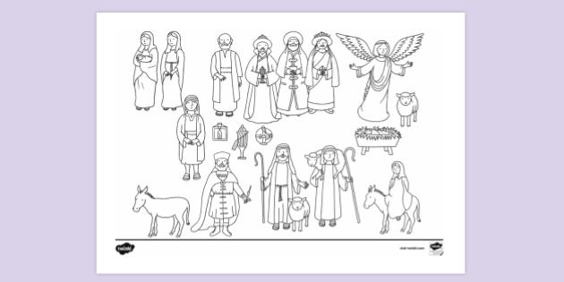 nativity scene printables patterns