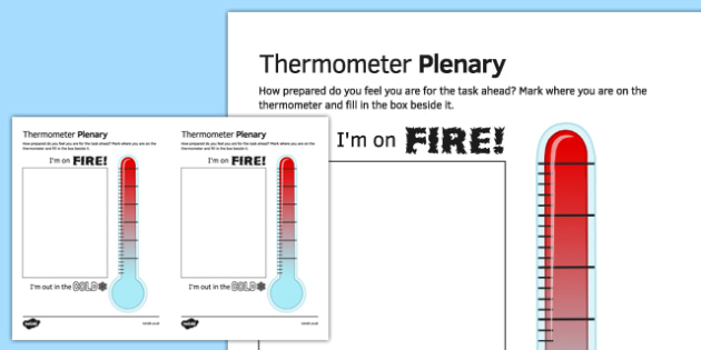 GCSE Thermometer Plenary (teacher made)