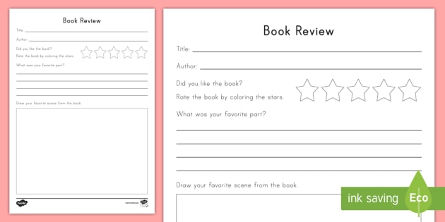 book review worksheet activity sheet book review opinion