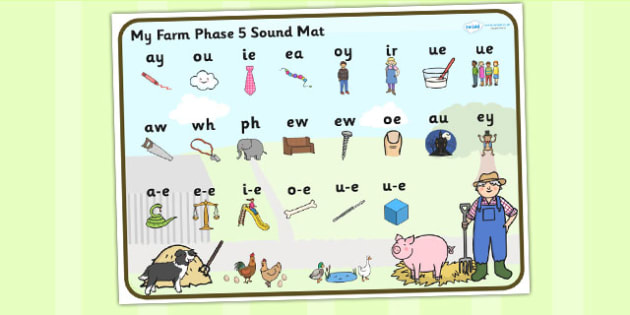 Farm Themed Phase 5 Sound Mat Teacher Made