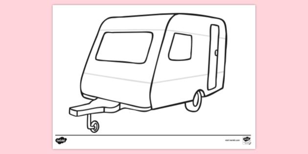 FREE! - Caravan Colouring Sheet | Colouring Sheets