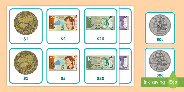 new zealand money matching cards new zealand play money