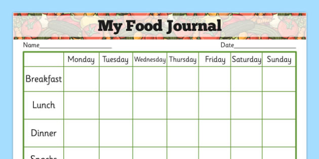 T T 5468 Healthy Eating My Food Journal Ver 1 