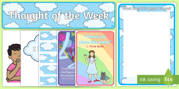 Whole School Thought of the Week Display Pack