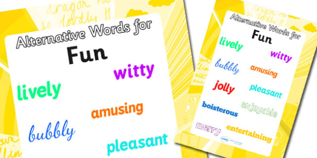 alternative-words-for-fun-display-poster-large