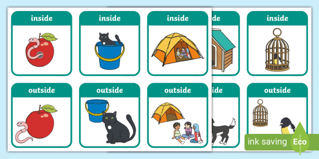 Outside And Inside Locational Prepositions positional language
