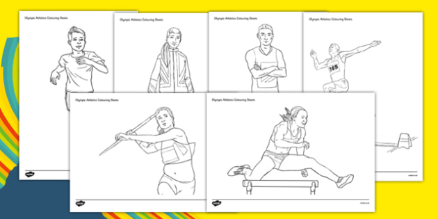 Download The Olympics Athletics Colouring Sheets (teacher made)