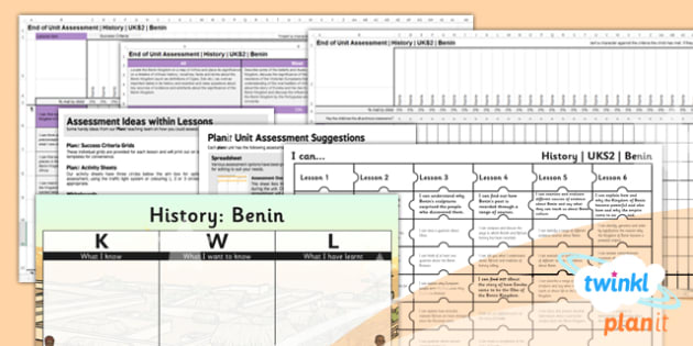 History: Benin UKS2 Unit Assessment Pack (teacher Made)