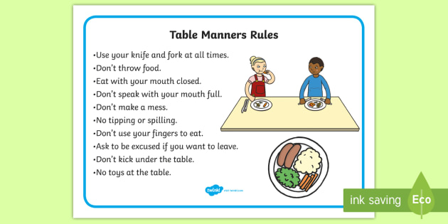 You manners? can how play table 