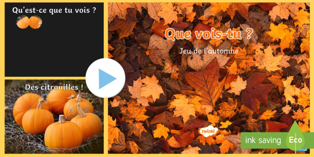 Powerpoint Que Vois Tu En Automne Teacher Made