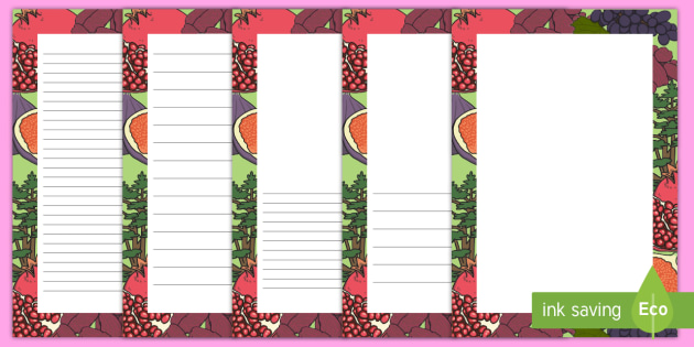 Tu B'Shevat Page Border Pack (teacher Made)