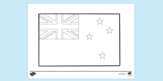 FREE! - New Zealand Flag Colouring Sheet | Colouring Sheets