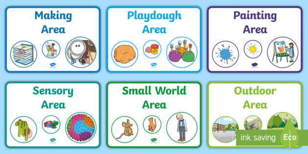 👉 Classroom Area Signs (teacher made)