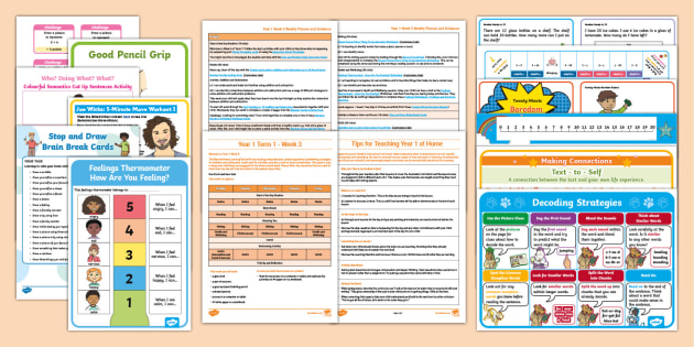 FREE! - Year 1 Term 1 Week 3 Remote Home Learning Pack