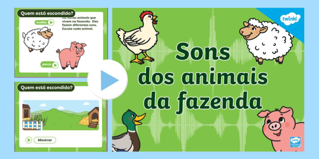 Animais da Fazenda - Figuras para recortar (professor feito)