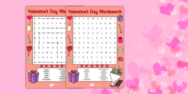 Valentines Day Word Search - ESL Valentine's Day Game