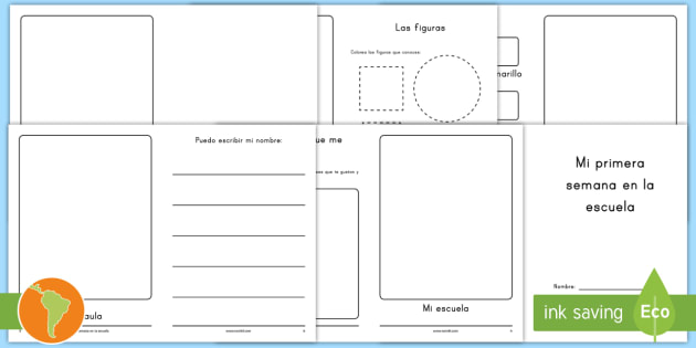 Cuadernillo: Primera semana en la escuela