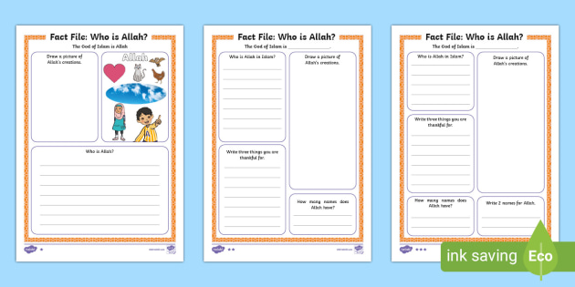 Ks1 Who Is Allah Differentiated Fact File (teacher Made)