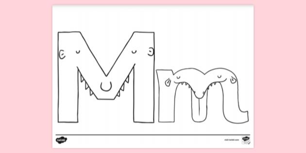 FREE! - FREE! - Letter M Colouring Page - Primary Resources